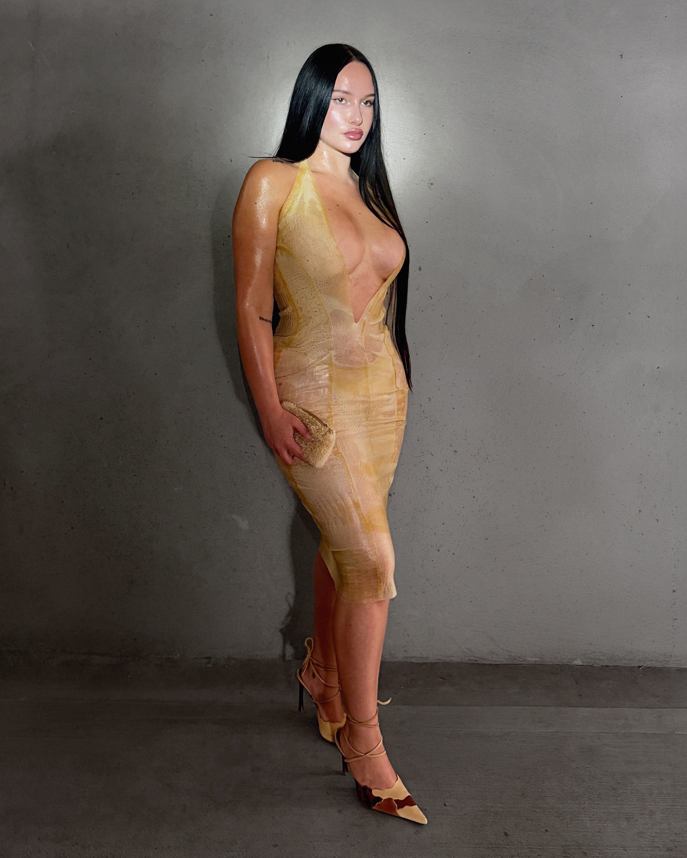 LATEX CROC DRESS